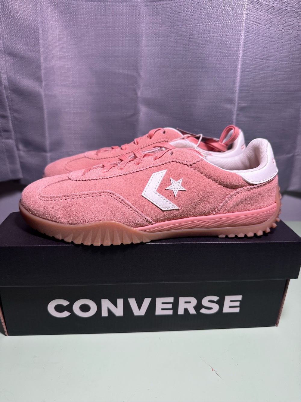 Converse Women’s Pink Suede Low-Top Sneakers